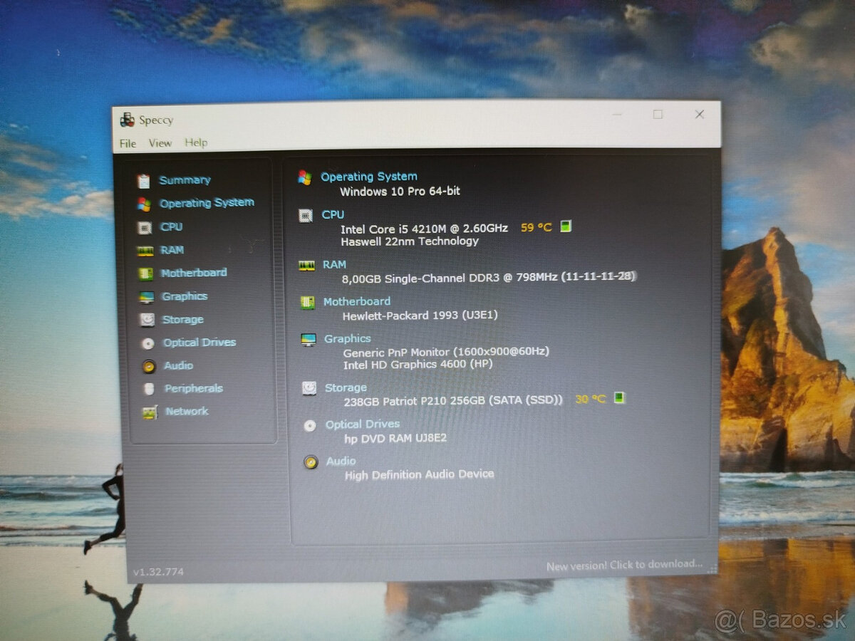 notebook HP ProBook 640 G1 - Core i5, 8GB, 256B SSD, W10 - 5