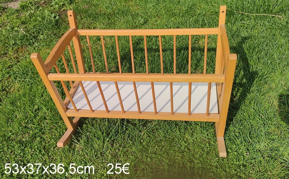 retro kolíska pre bábiku - 5