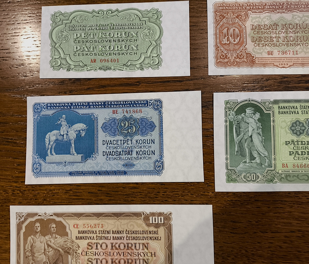 ☀️ BANKOVKY z obdobia ČESKOSLOVENSKA rok 1953, UNC sada☀️ - 5
