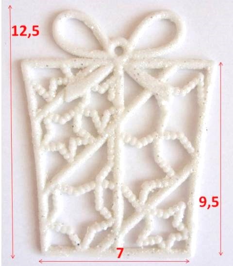 Set vianočných dekorácií - biele - 5