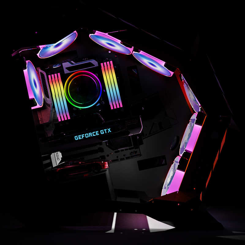 DarkFlash Knight + Corsair 860W + NZXT fans - 5