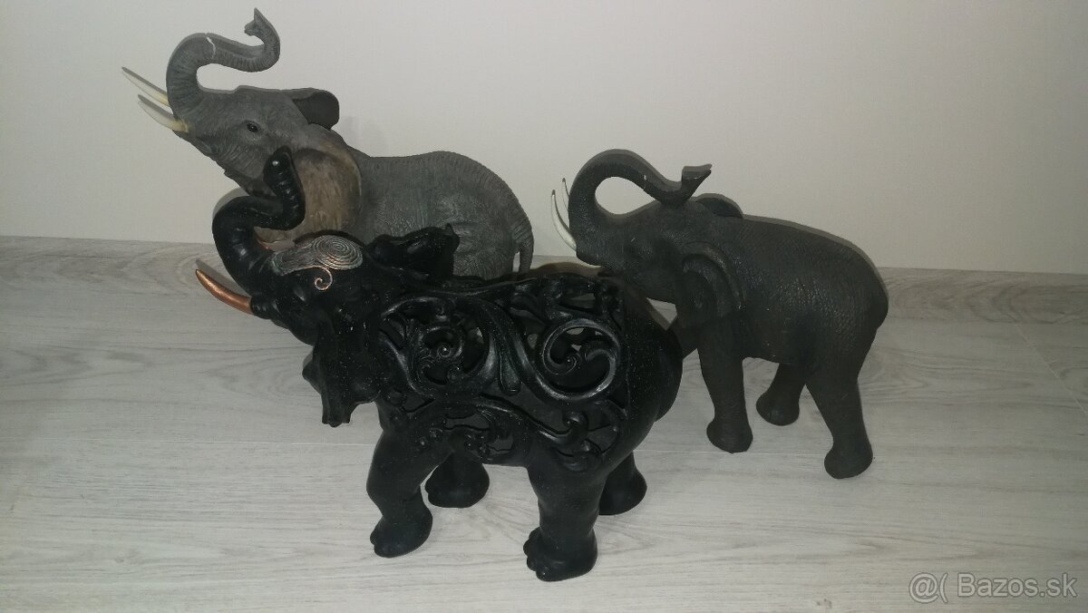 ✅ Dekoračné sošky slonov - rôzny materiál, veľkosť ✅ - 5