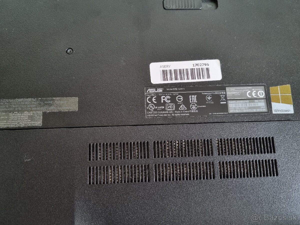 Notebook Asus G551VW FW074T
- 5