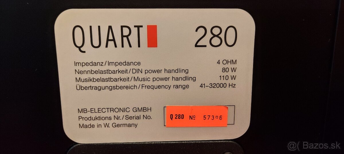 Predám repro MB Quart 280 - 5