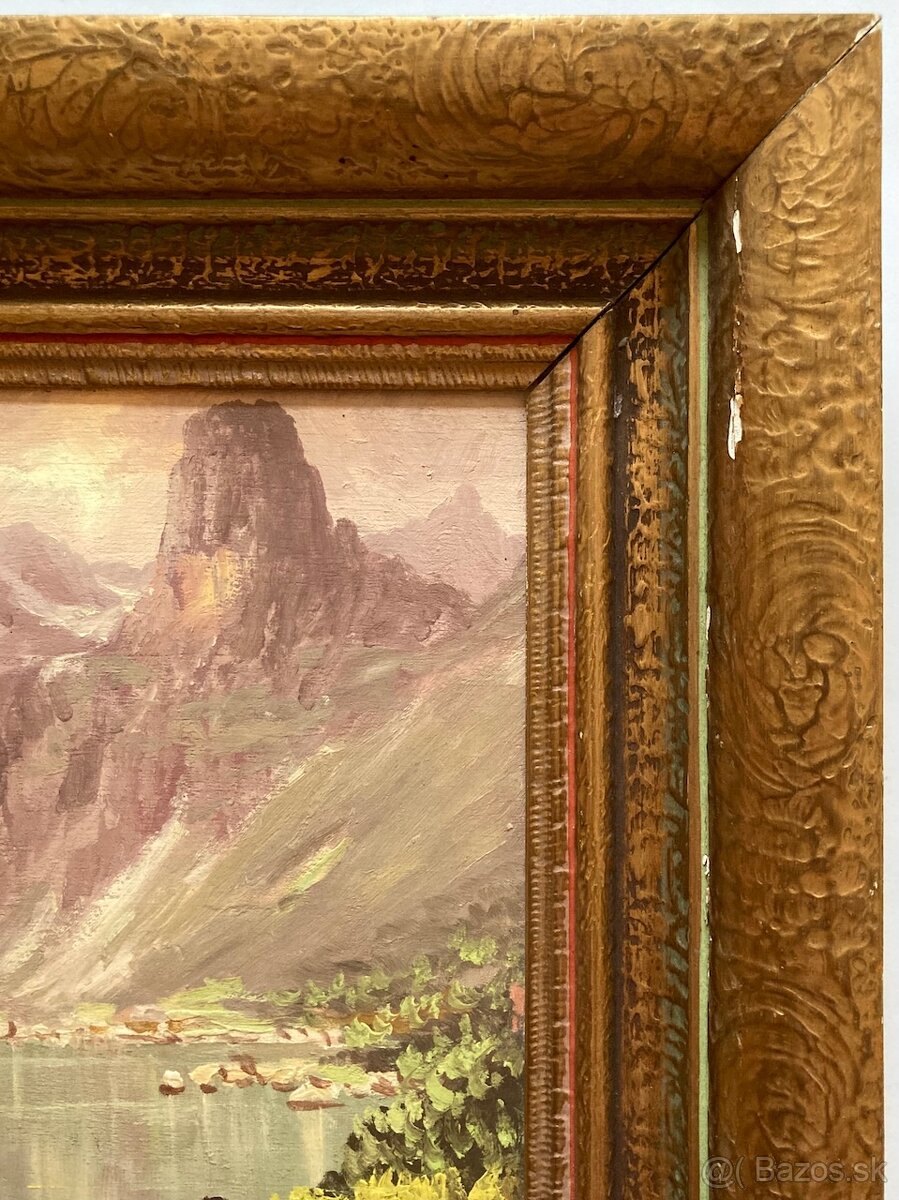 František Holdossy - Zelené pleso, olej na dreve - 5