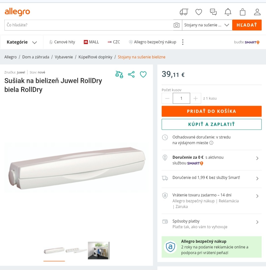 Sušič na prádlo Artweger Roll Dry - 5