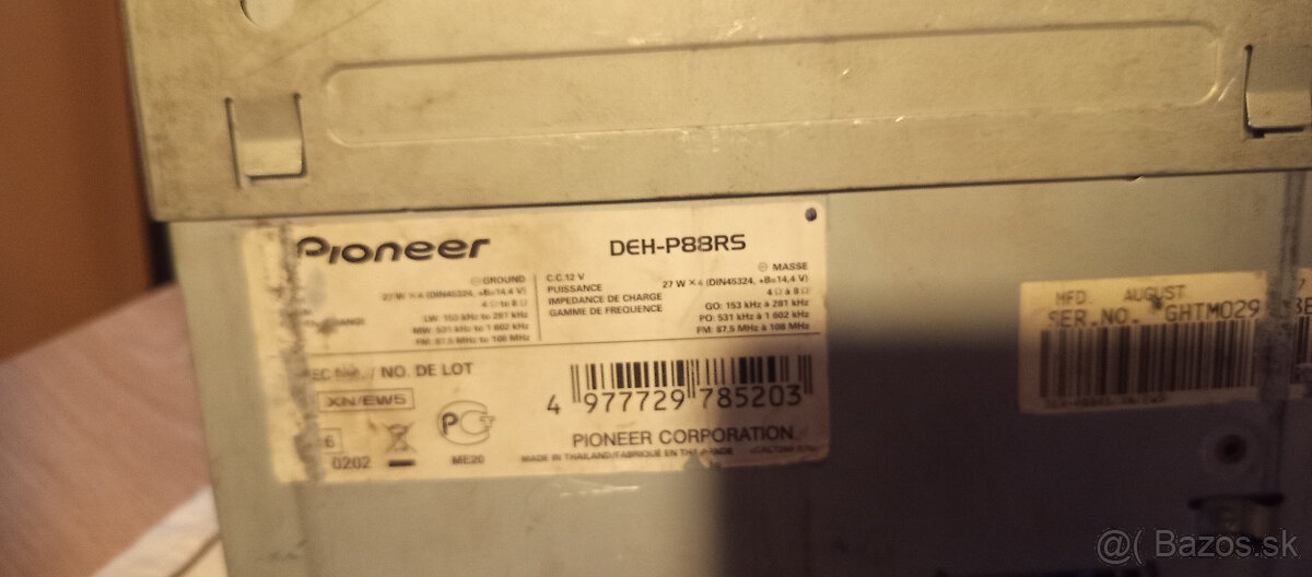 Pioneer DEH-p88RS - 5