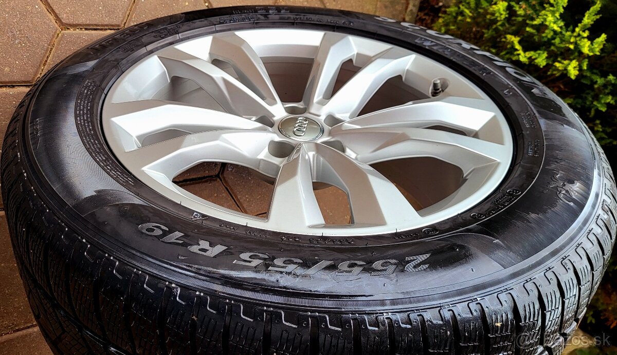 alu R19 5x112, senzory, zimné pneu 255/55, Audi Q7, E-tron - 5