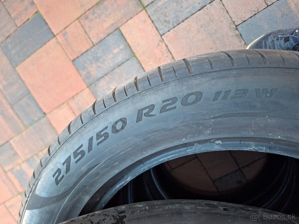 Predám letné pneu.-Pirelli Zero-275/50/20 -113W - - 5