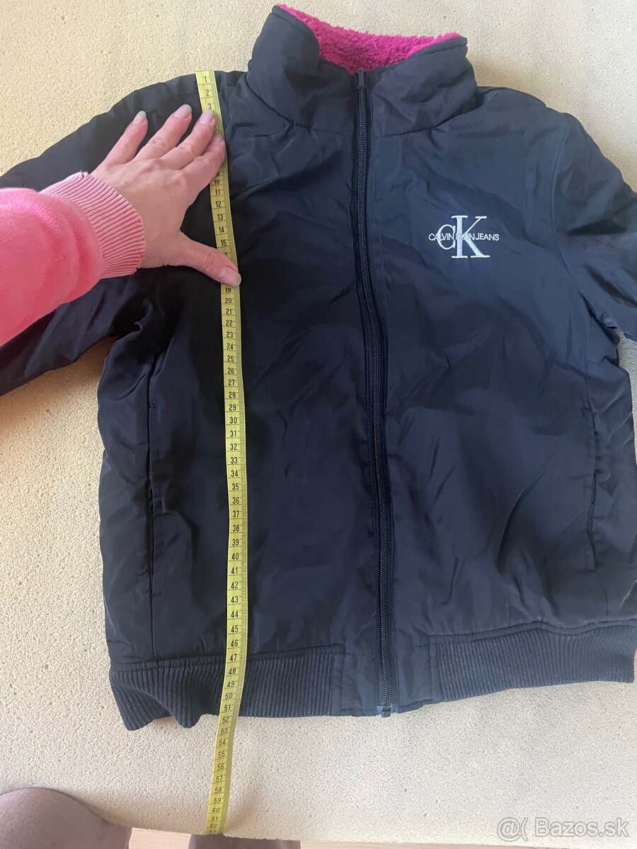 Zimna obojstranna bunda Calvin Clein, velkost 8-12 rokov, - 5