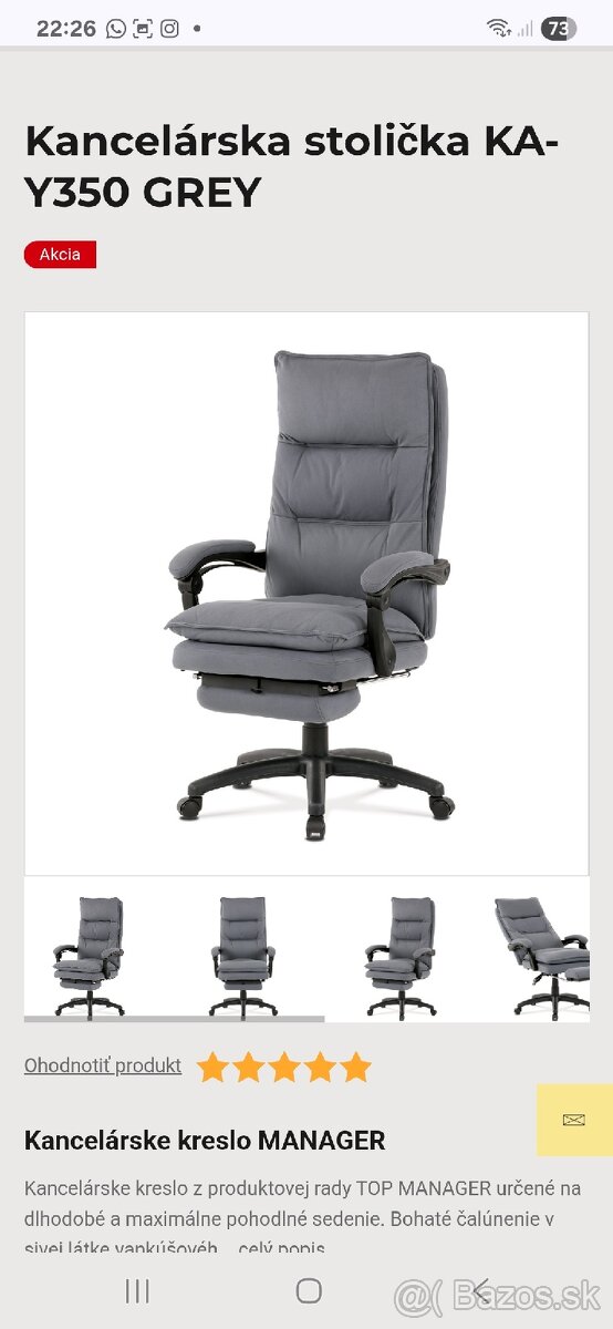 Predam pohodlne kancelarske kreslo - 5