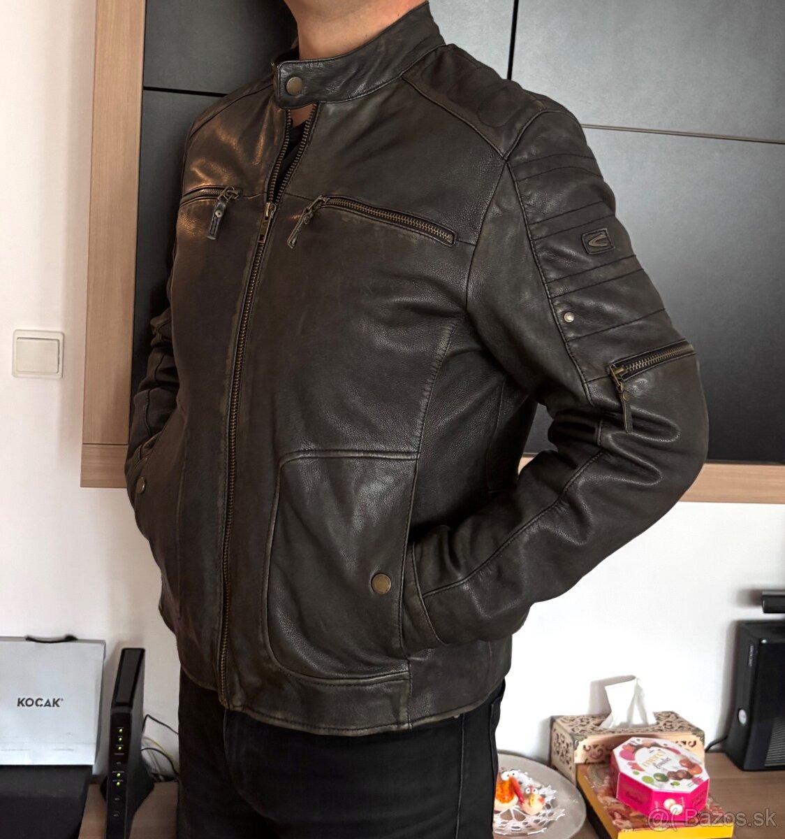 Pánska kožená bunda Camel Active - 5