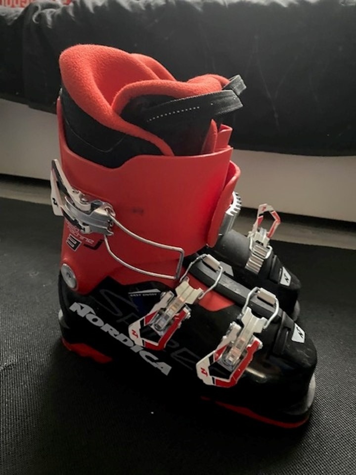 detské lyže (110 cm), lyžiarky + palice - 5