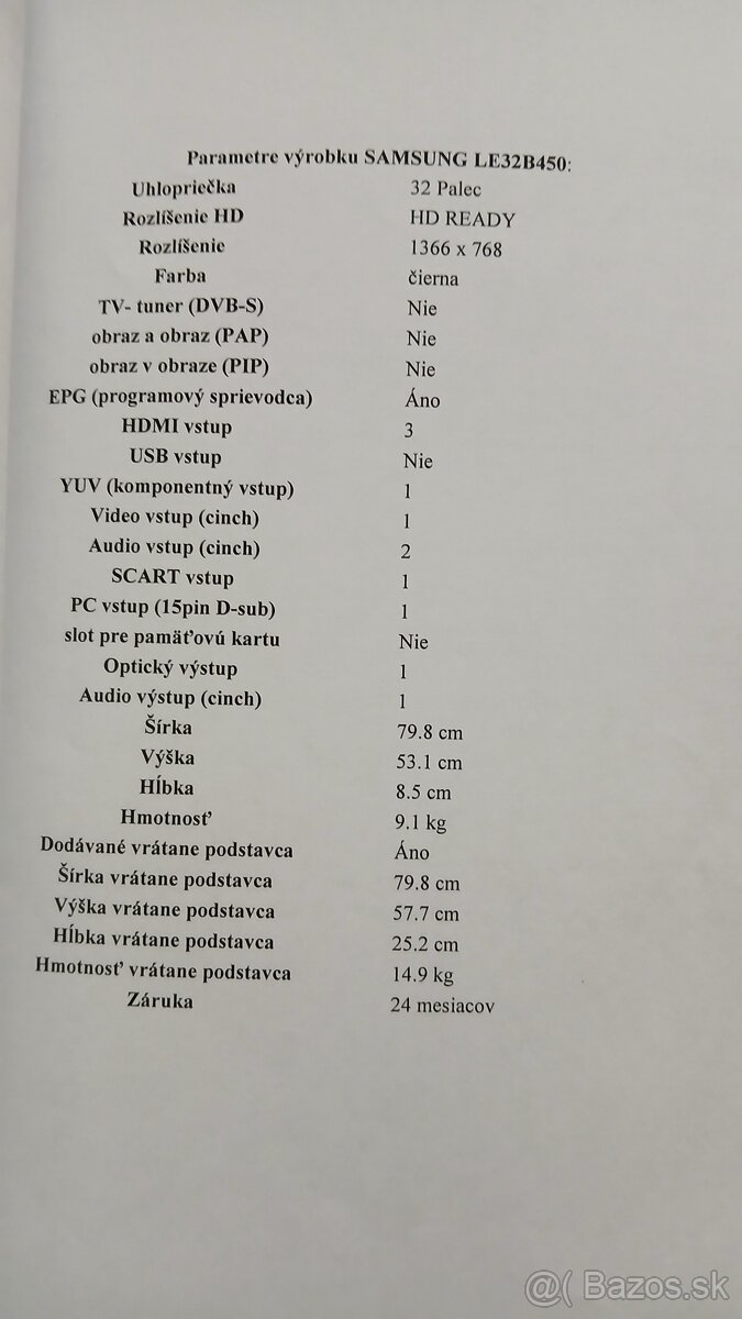 TV Samsung LCD LE32B450 - 5