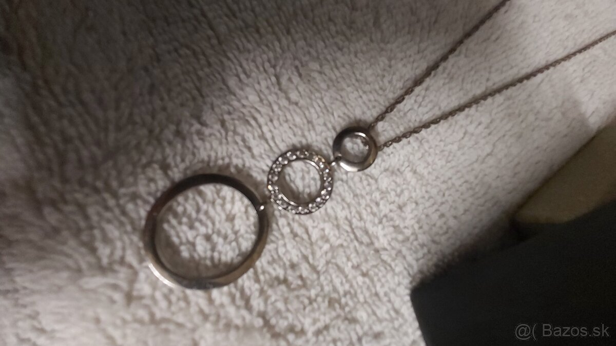 Strieborná retiazka 925 s príveskom a náušnicami - 5