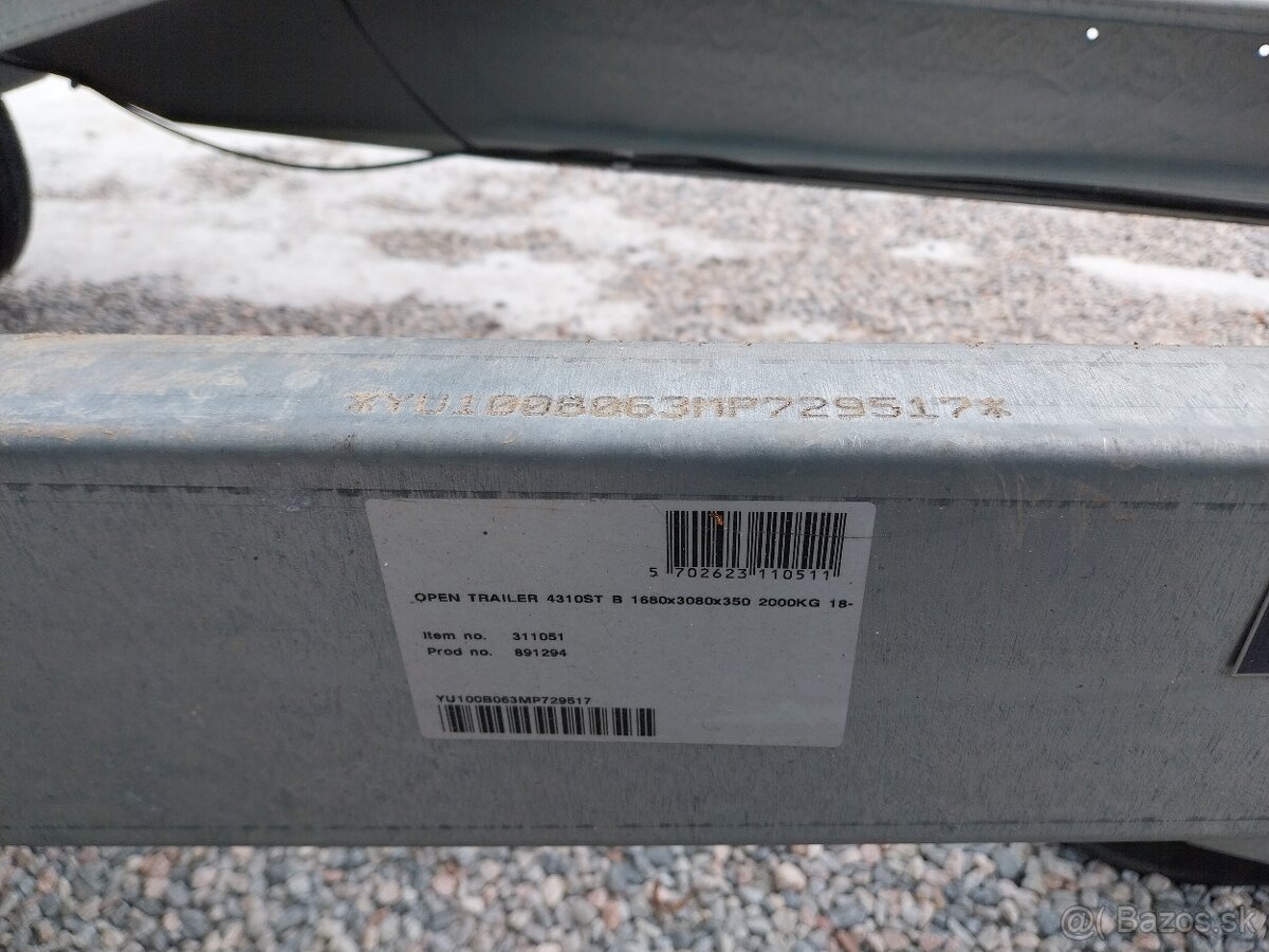 Brenderup 4310TB prívesný vozík 2000kg - 5