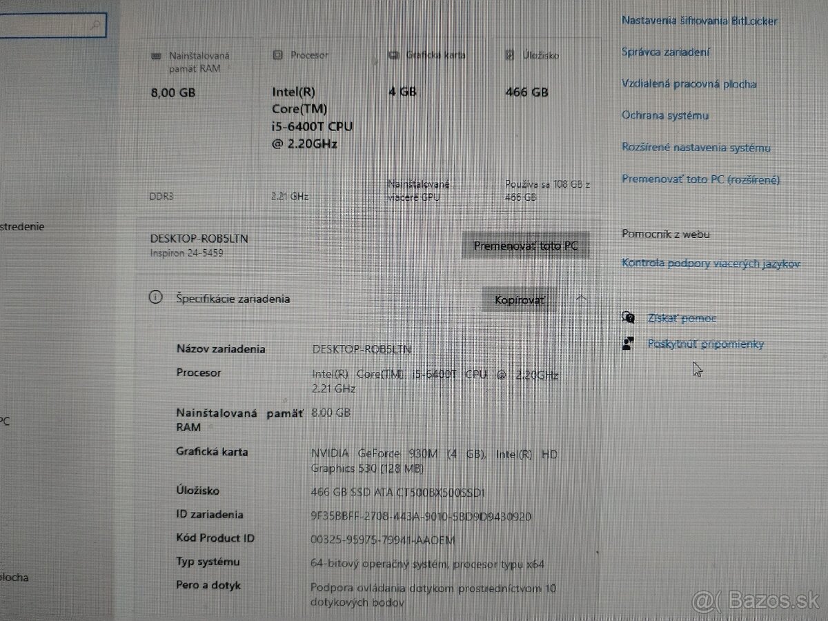 Dell inspiron 24 5459 - 5