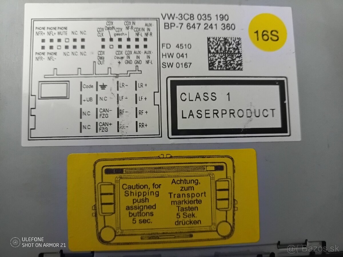 Autorádio originál VW RCD 510 Blaupunkt
- 5