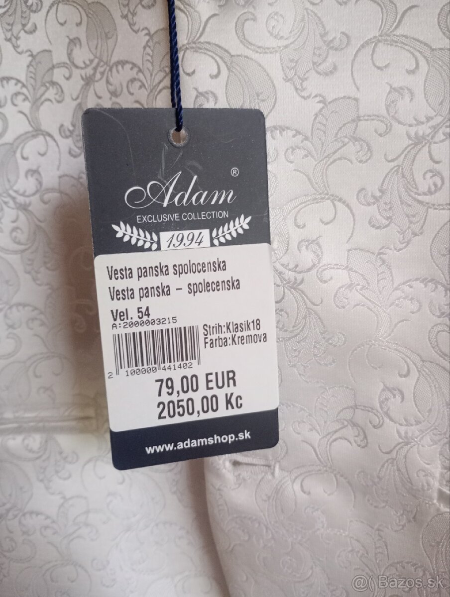 Svadobna vesta pre ženícha značky Adam - 5