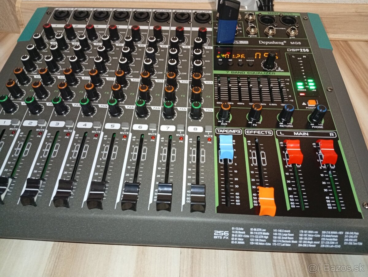 Nový mix s USB, 8x vstup na mikrofón - 5