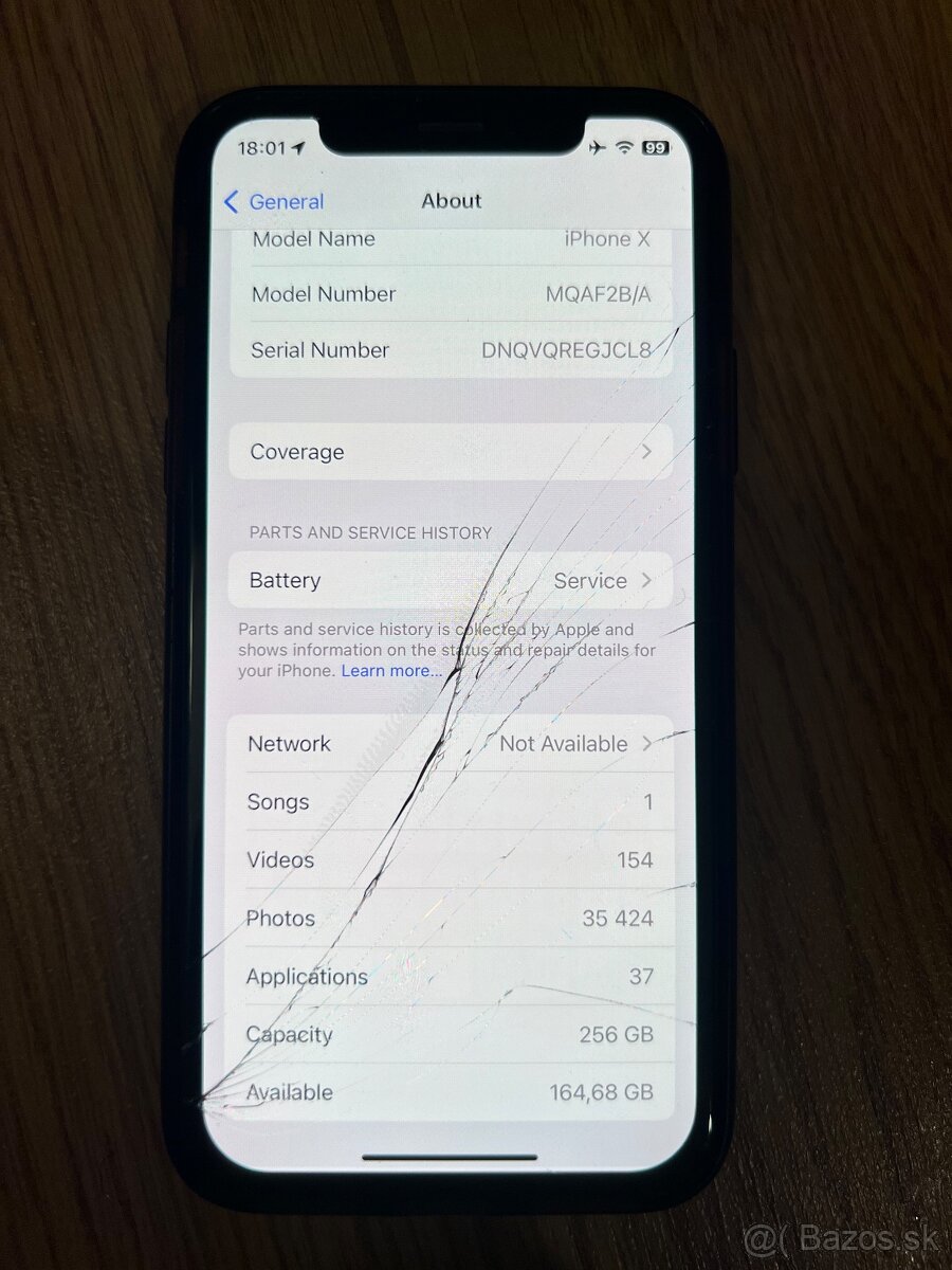 iPhone X 256GB prasknutý display - 5