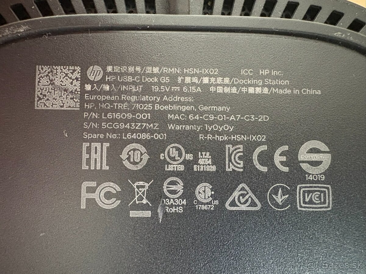 HP USB-C Dock G5 - vč. poštovného - 5