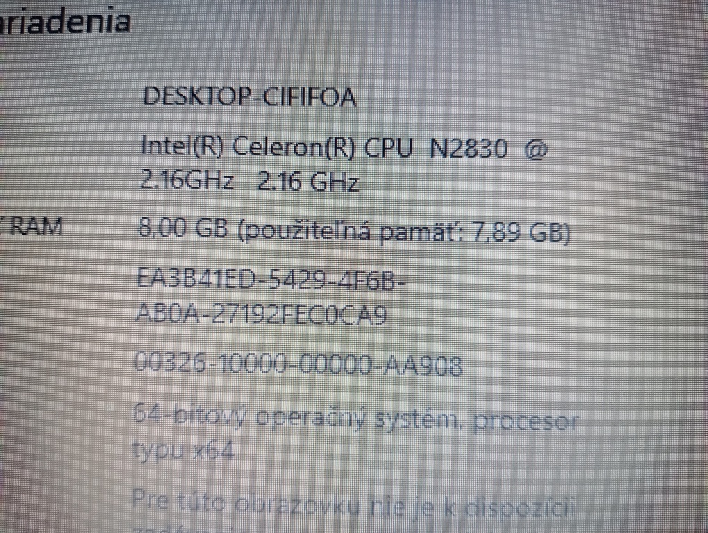rozpredám funkčný notebook Lenovo G50-30 - 5