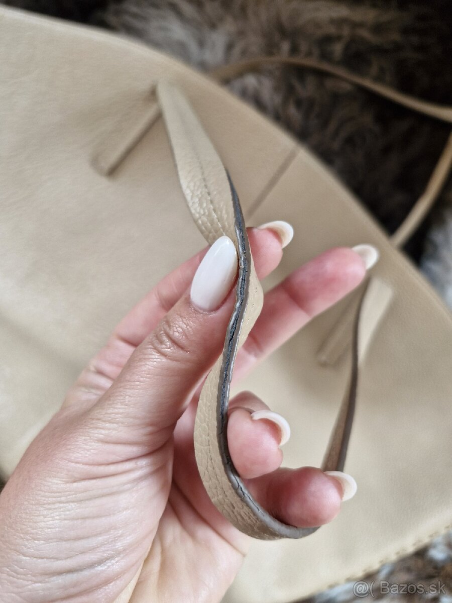 Maxi kožená taška Massimo Dutti - 5