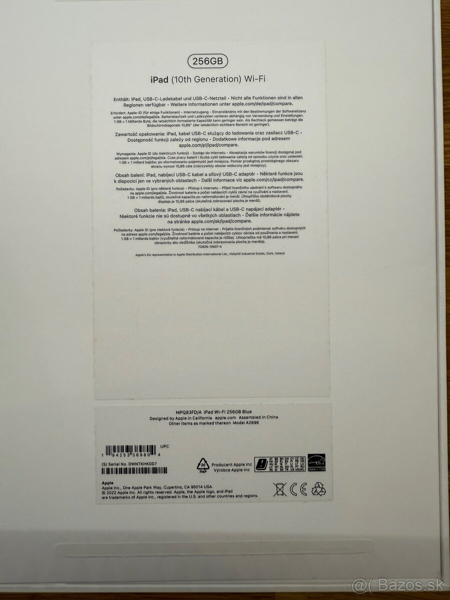 Apple iPad 10, 10,9” WiFi 256GB Blue - 5