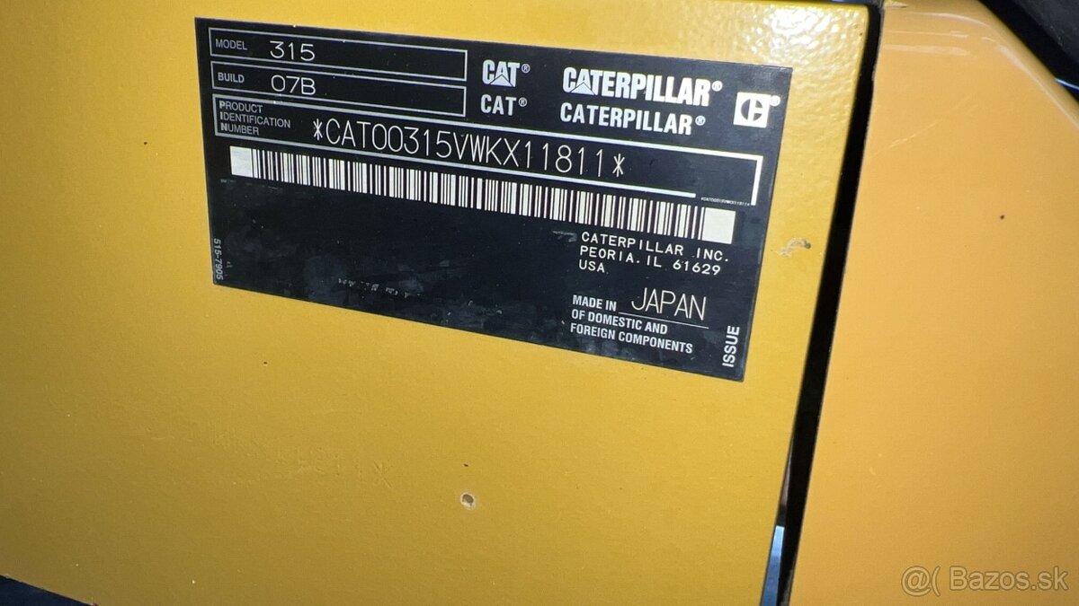 Pásový otočný bagr CAT 315 VW - 5