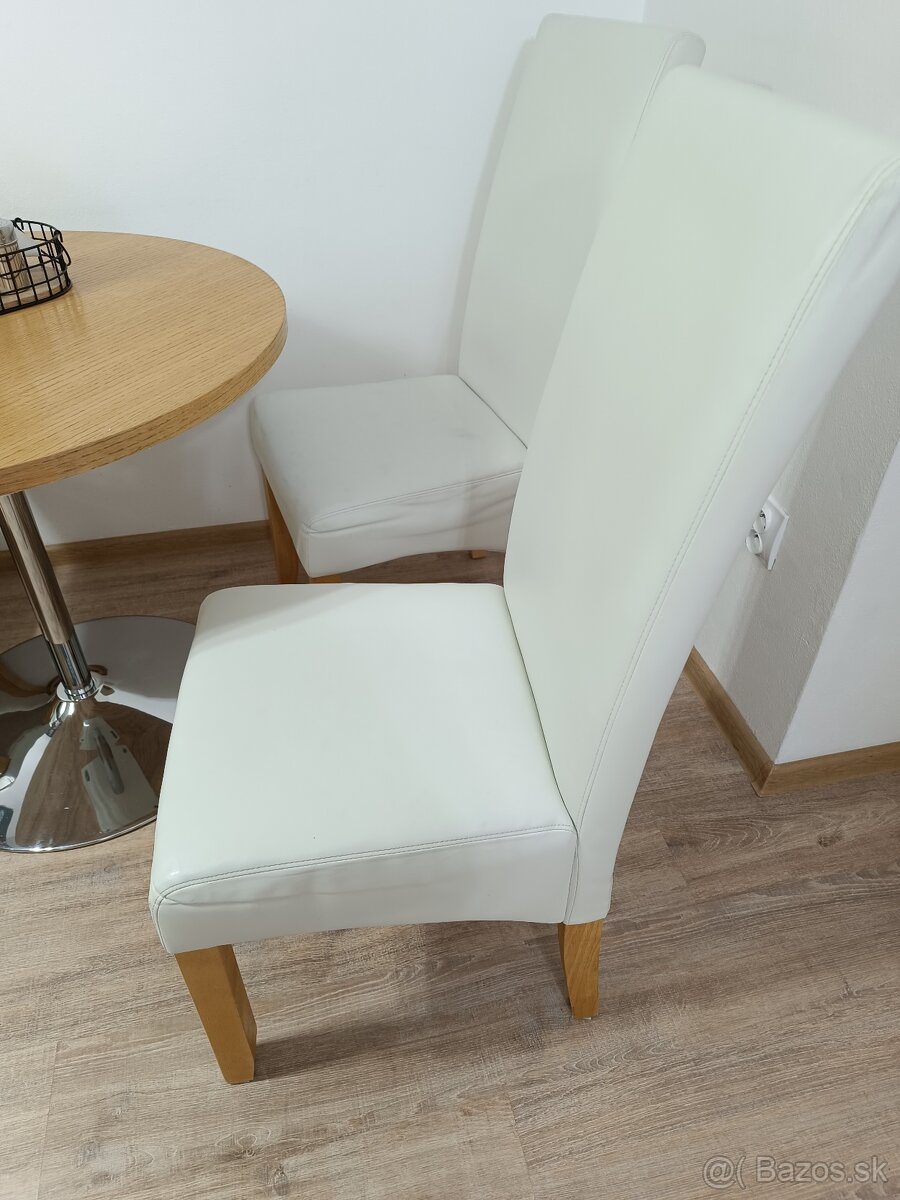 Predám 4 ks jedálenské stoličky kožené - 5