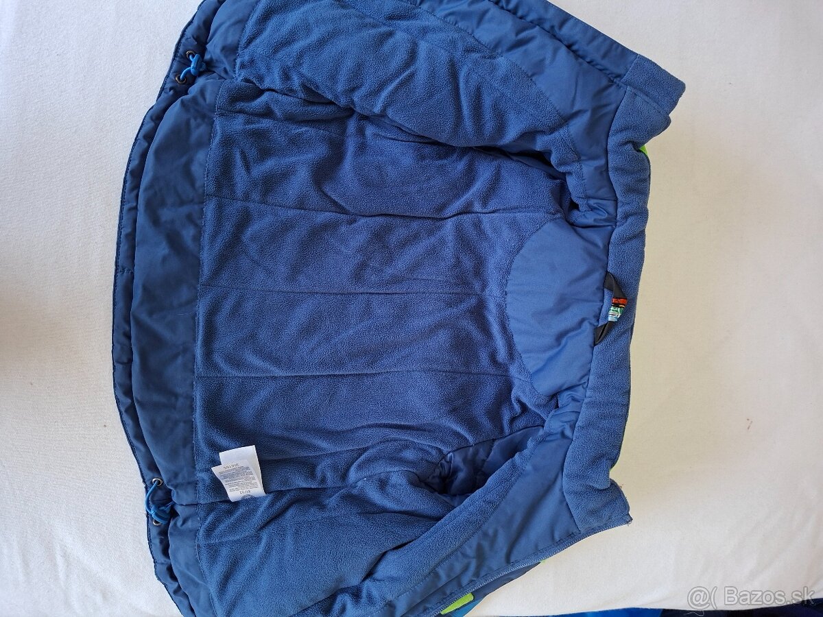 Zeleno modrá zimná bunda s kapuckou - 5