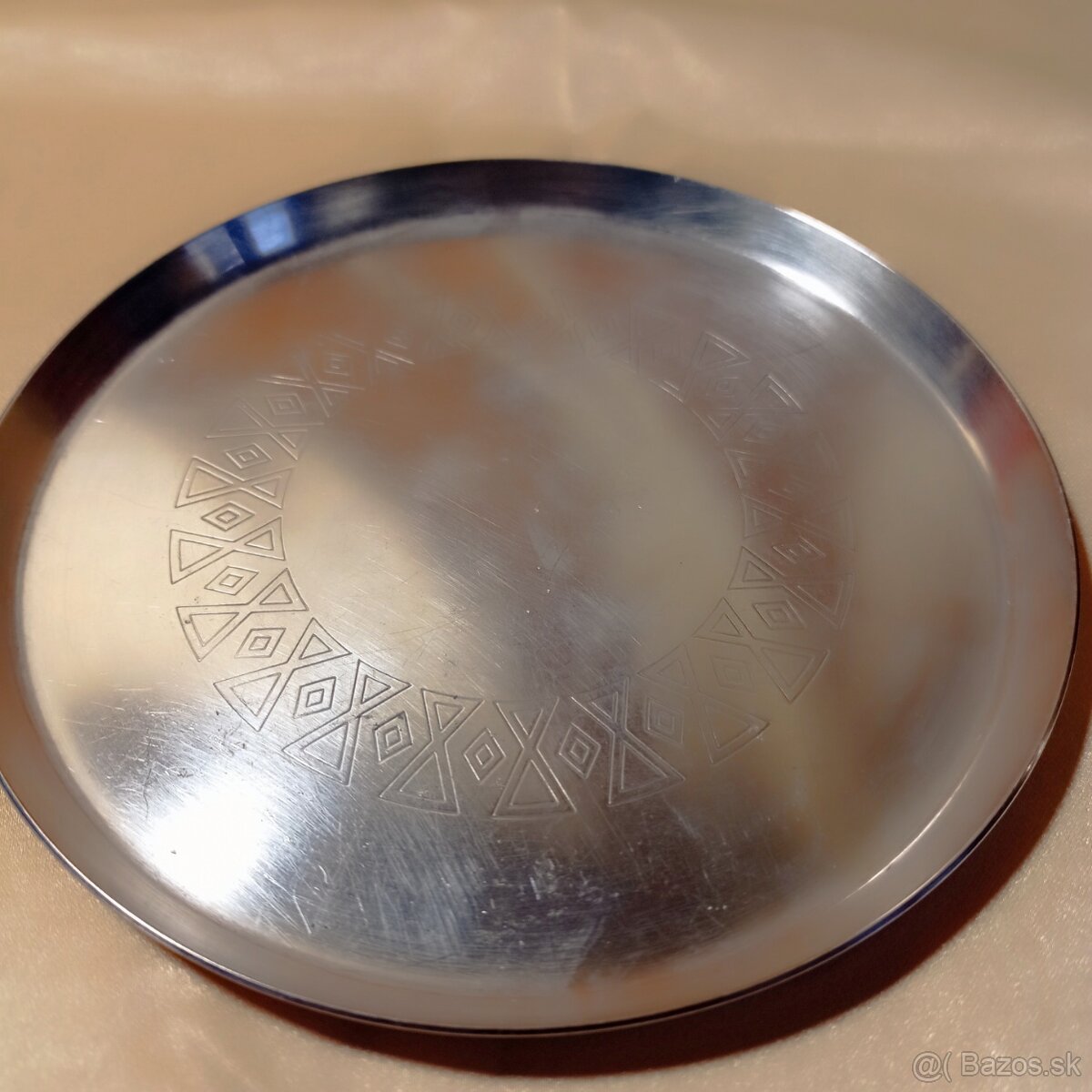 Starožitná alpaková cukornička s podšálkou - 5