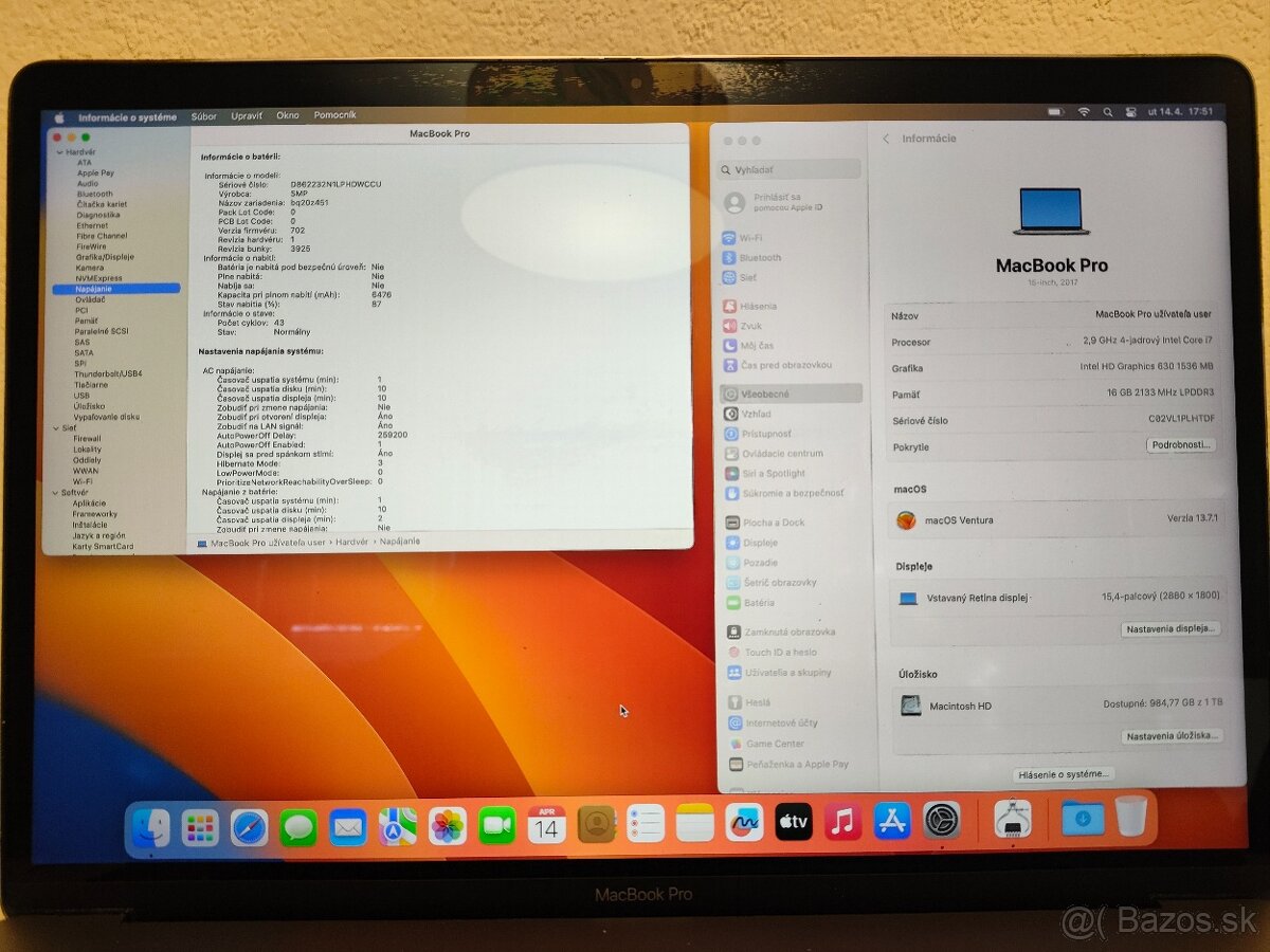 MacBook Pro 15 2017 | i7 • 16GB • 1TB SSD - 5