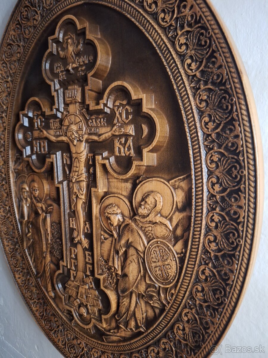Drevorezba, kríž nástenný - 5