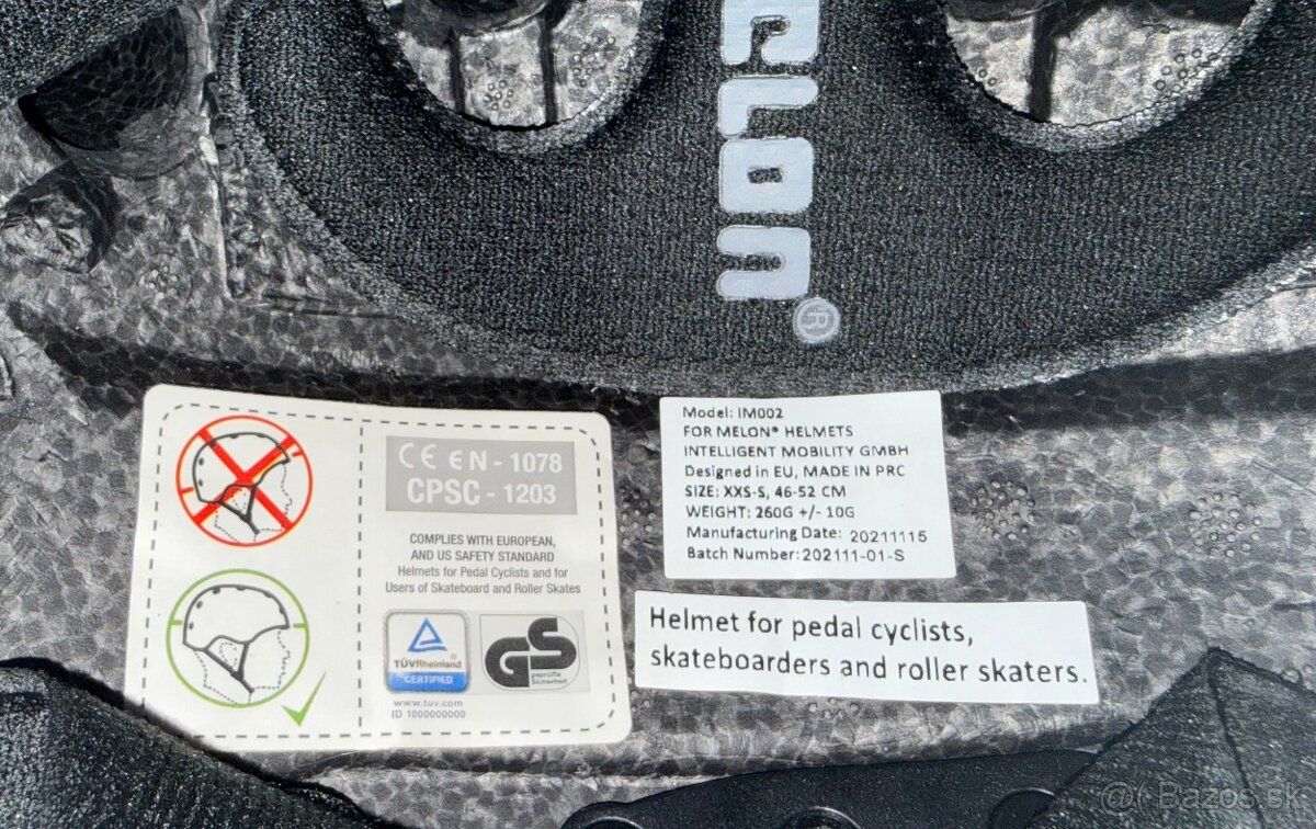 Detska cyklisticka prilba Melon Plastered White - 5