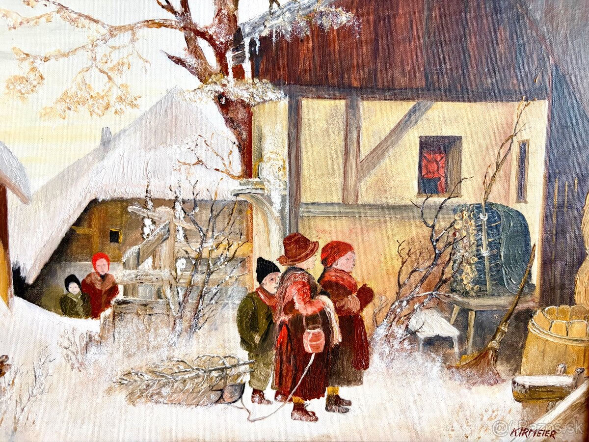 Starý obraz , olejomalba - 5