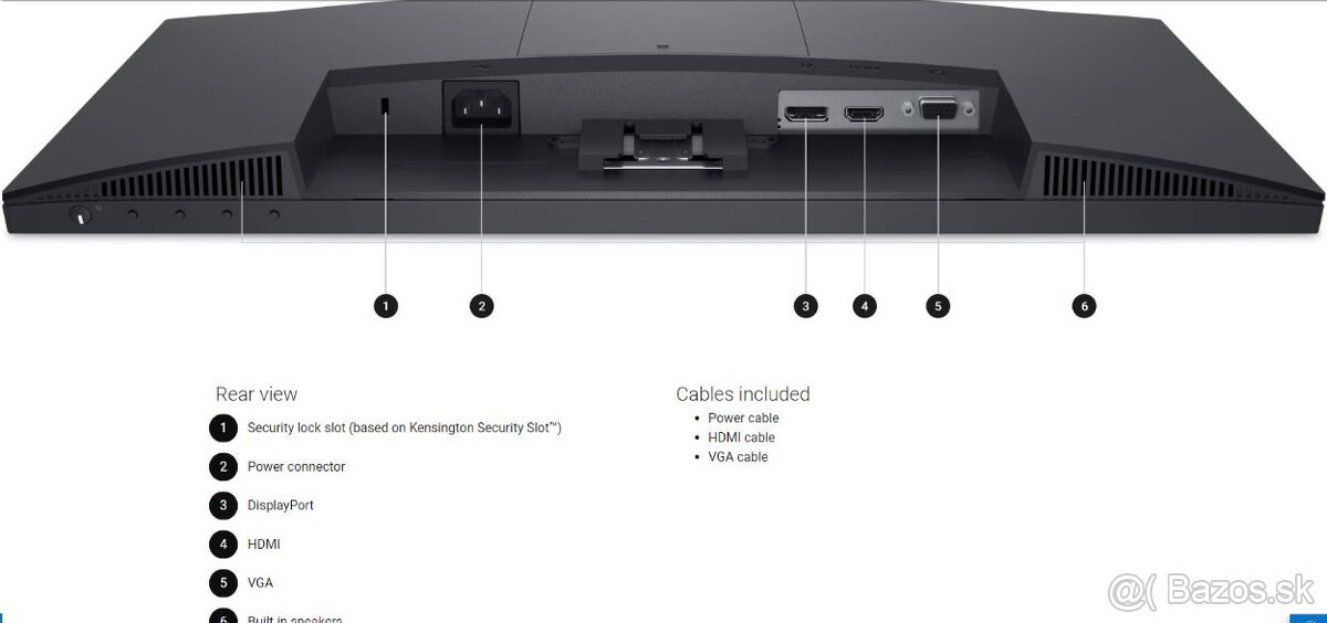 DELL LCD E2225HS - 22"/VA/LED/1920x1080/16:9/75Hz/5ms/3000: - 5