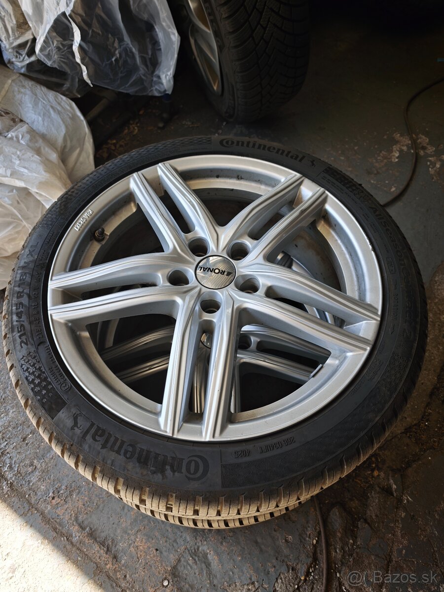 215/45 R18 celoročne pneu s diskami Mazda - 5