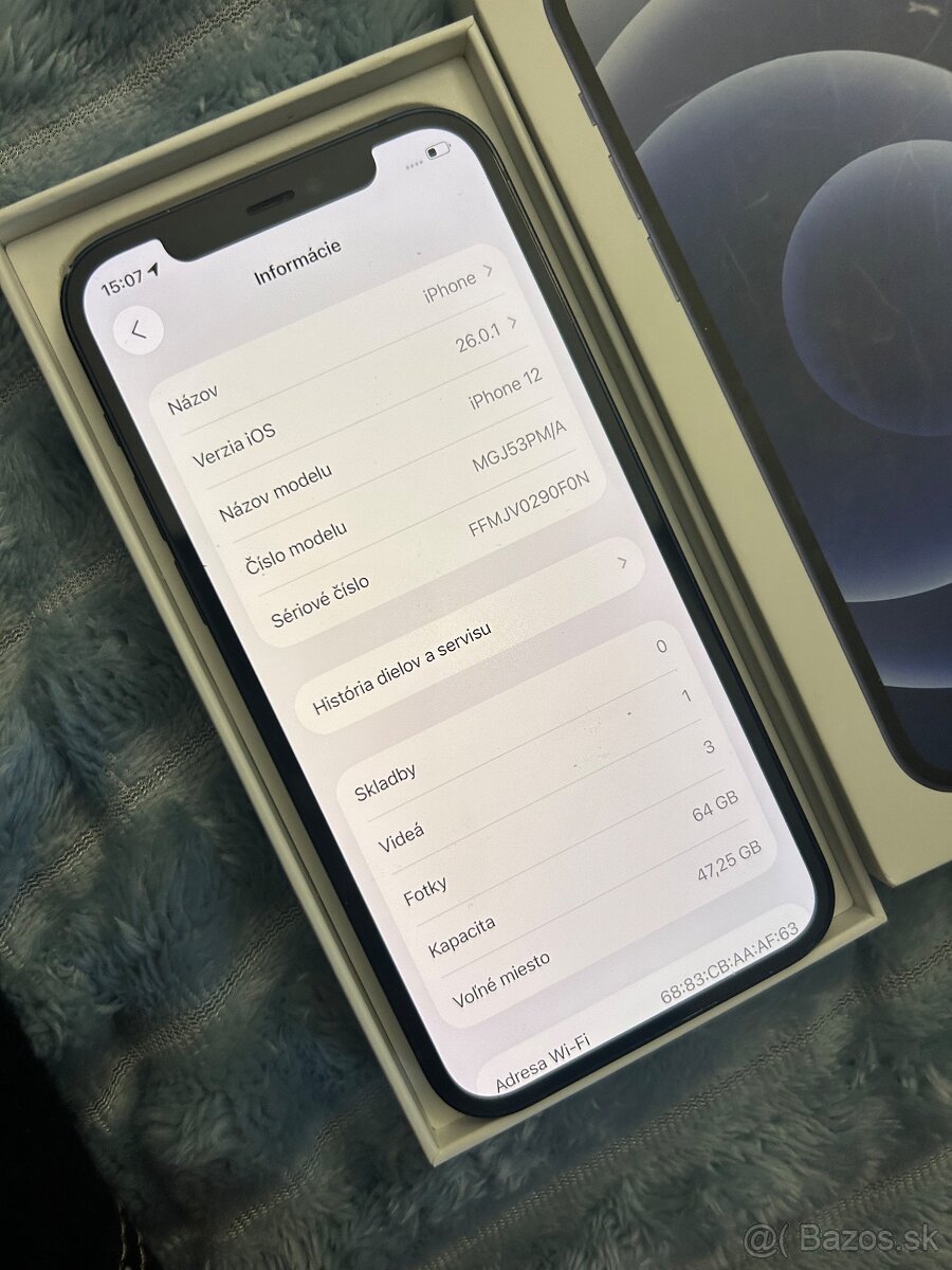 Iphone 12 64GB black - 100% batéria - 5