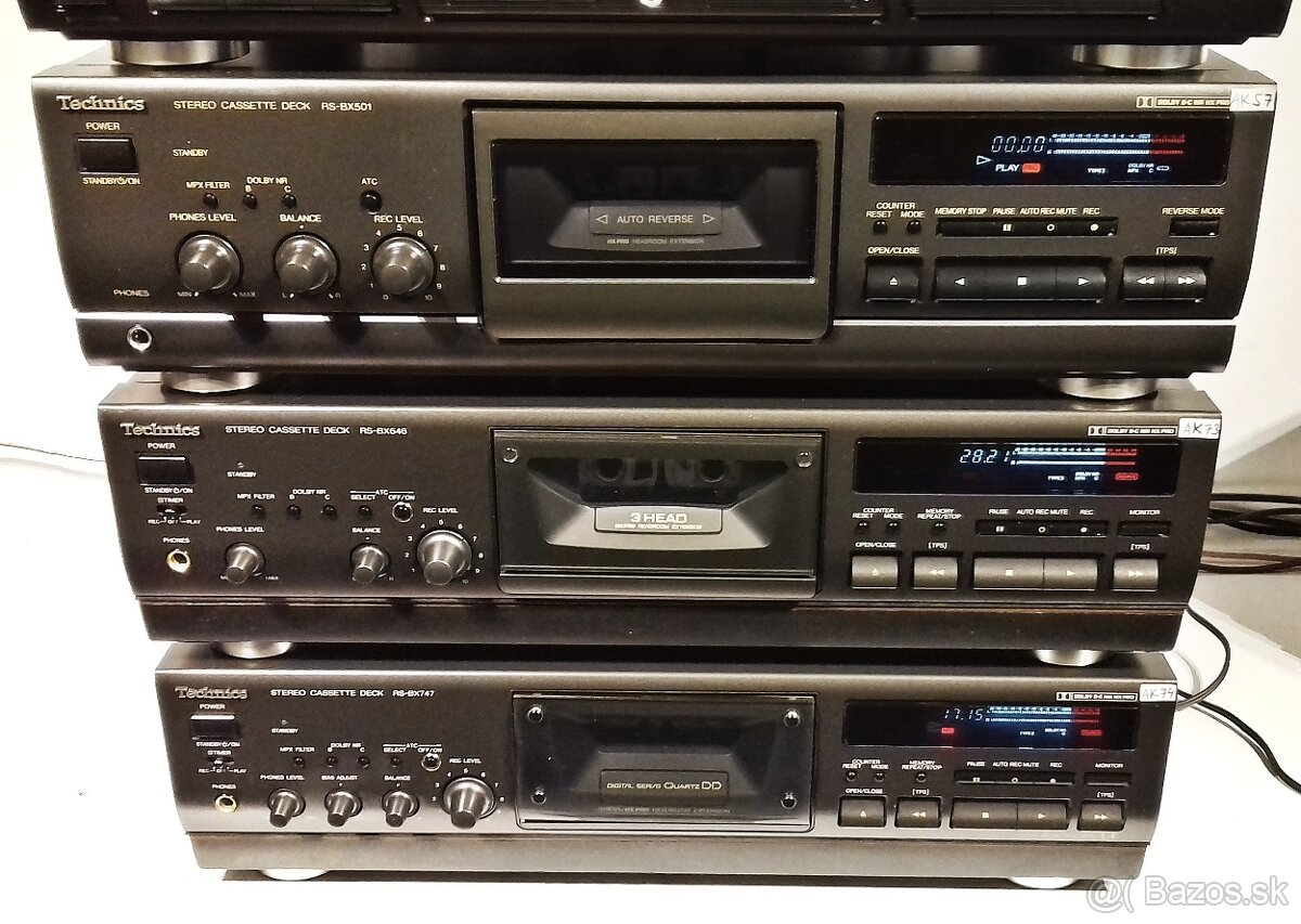 SERIA 5x tape deck TECHNICS, dolby system B,C, HX PRO = Ka2 - 5