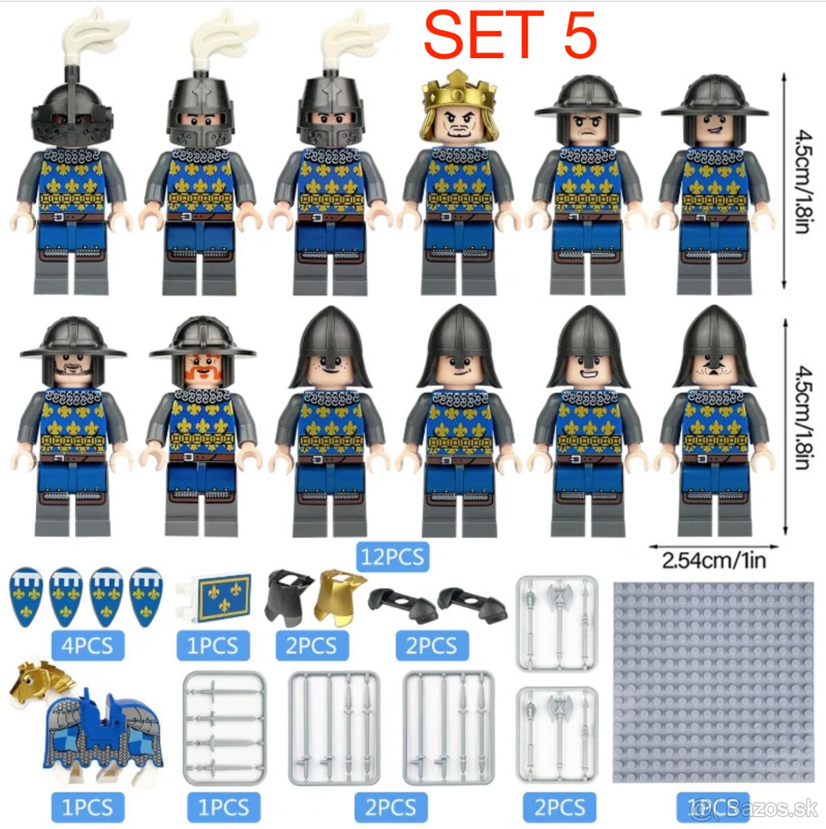 Figúrky Rytieri 5 - typ lego, nové, nehrané - 5