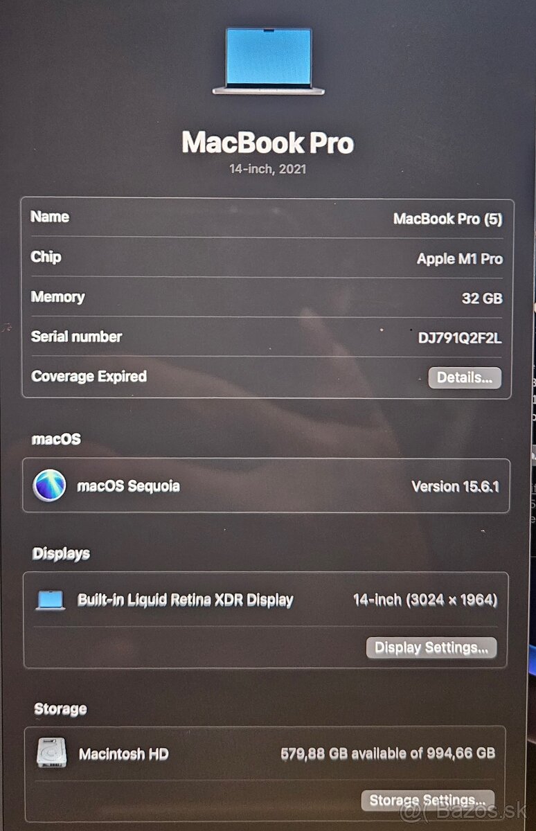 Apple MacBook Pro 14” M1 Pro / 32GB RAM / 1TB SSD - 5