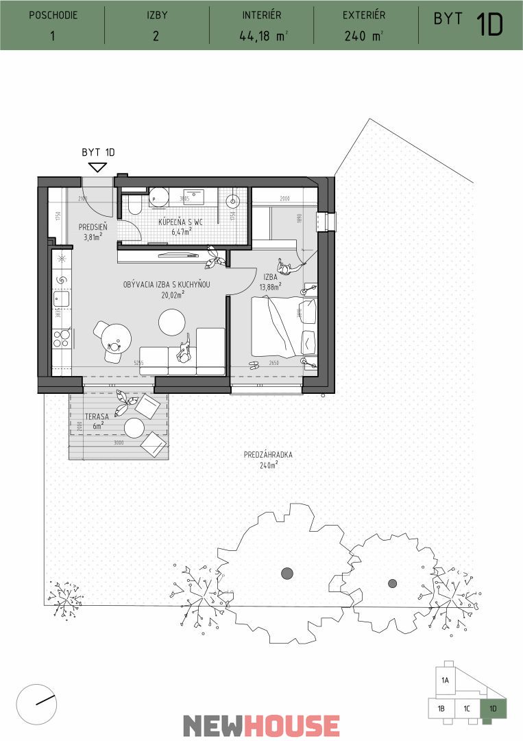 NOVOSTAVBY NA PREDAJ v Častkovciach - byt 1D - 5