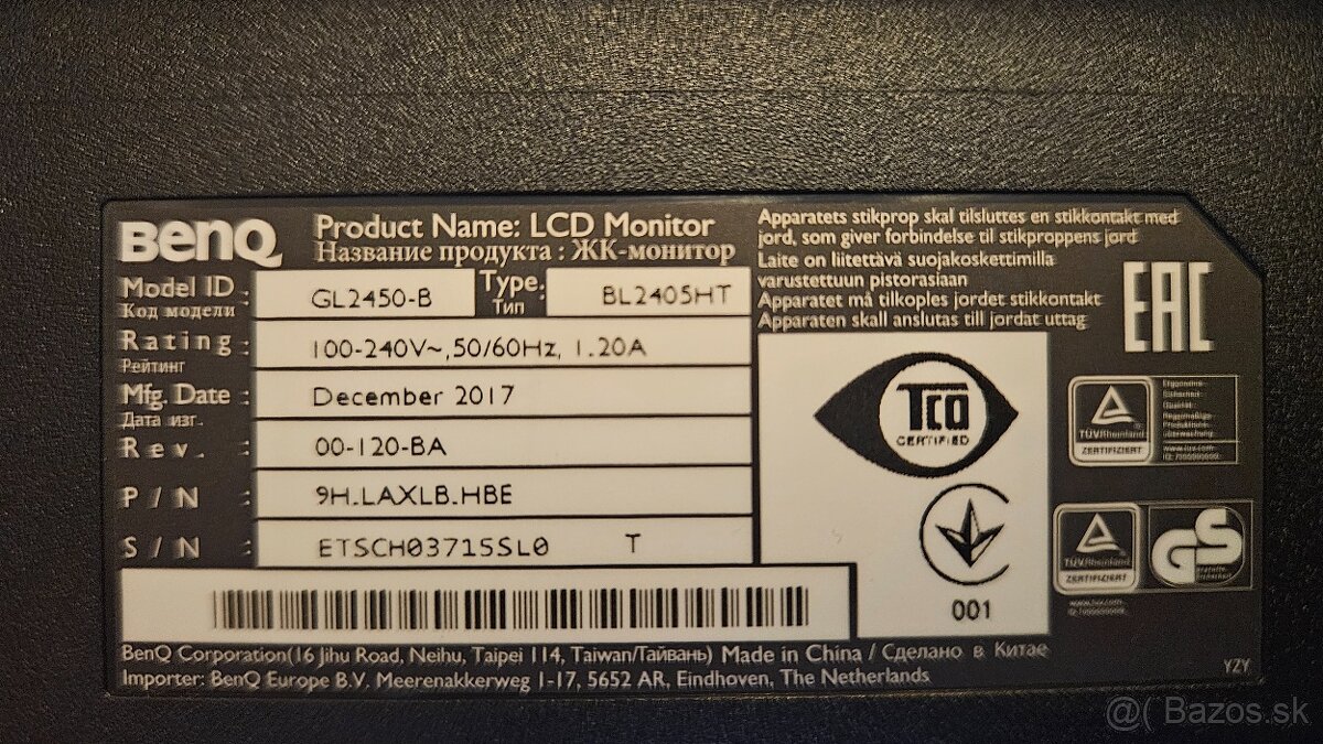 BENQ BL2405HT 24" - 5