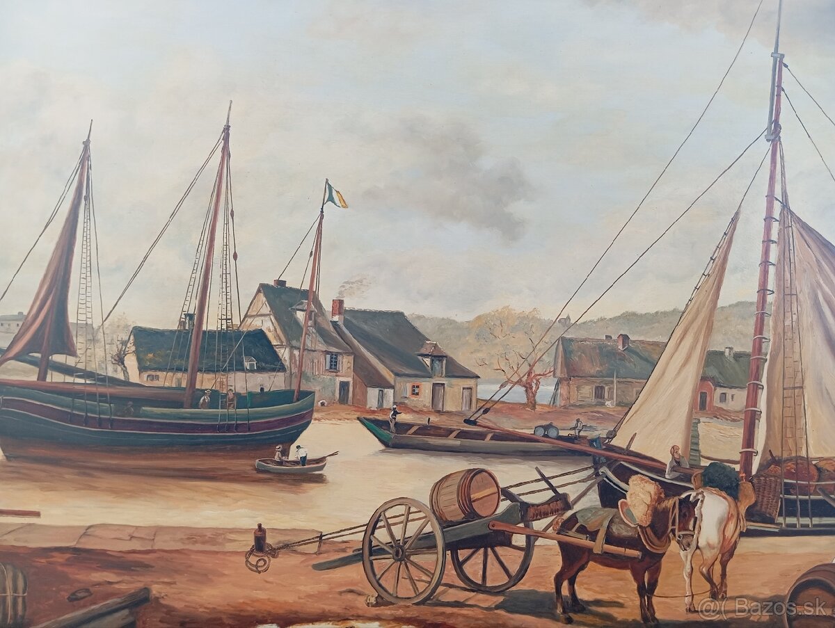 Obrovský krásny maľovaný obraz 120 x 84 cm - 5