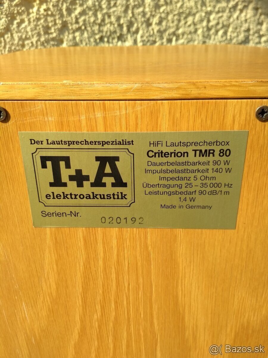 Reproduktory T+A Criterion TMR80, Transmissionline - 5