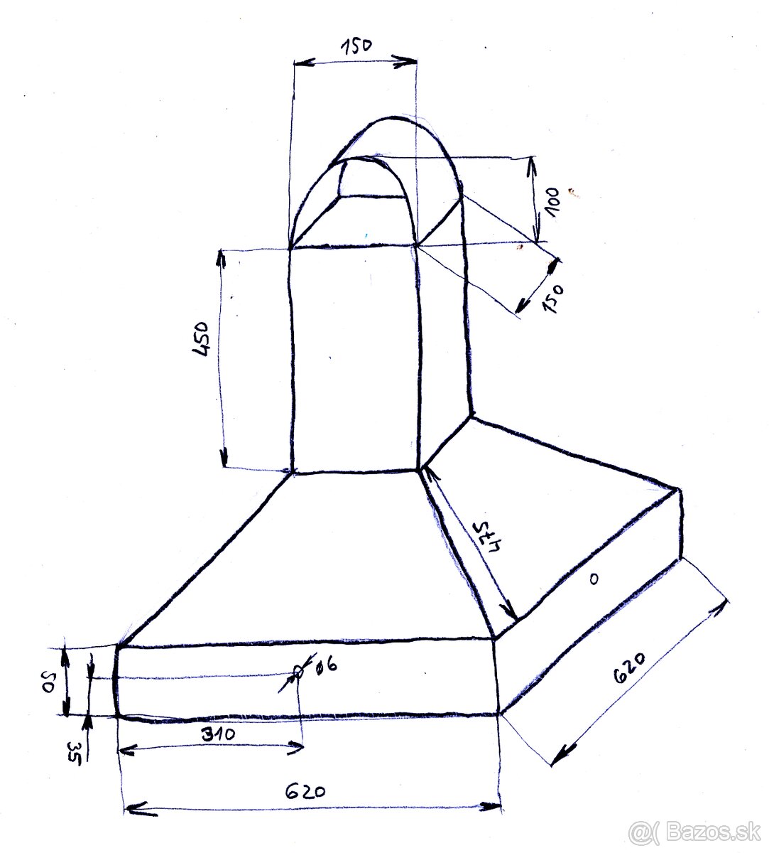 Komín pre záhradný gril - nerez - 5
