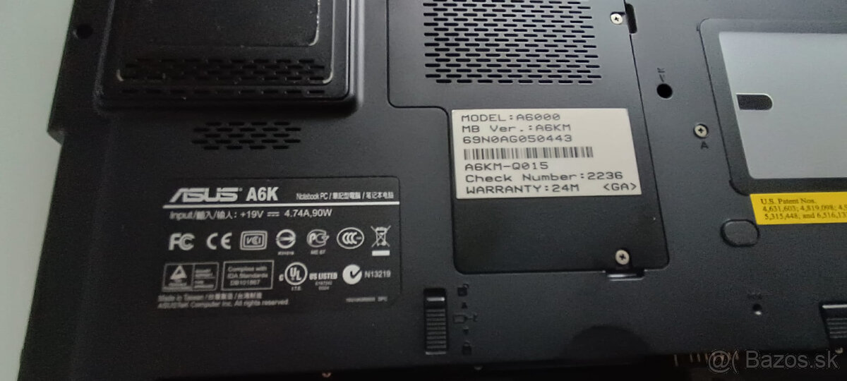 Predám notebook Asus A6KM - 5