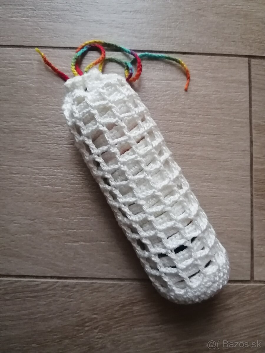 Originálne háčkované pexeso farebné srdiečka - 5